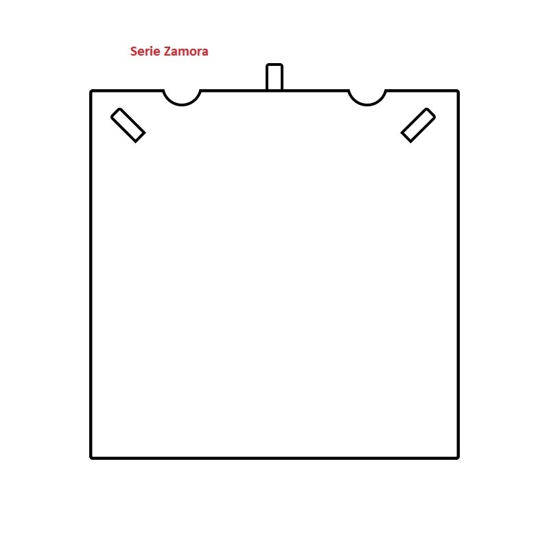 Estuche Zamora medalla cordón 160x160x53 mm.